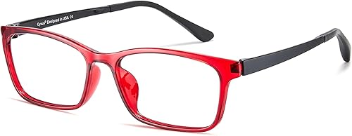 Miniatura 19 de Cyxus Gafas de bloqueo de luz azul de titanio para hombres y mujeres, anteojos para computadora, anteojos para pantalla y video, antifatiga ocular