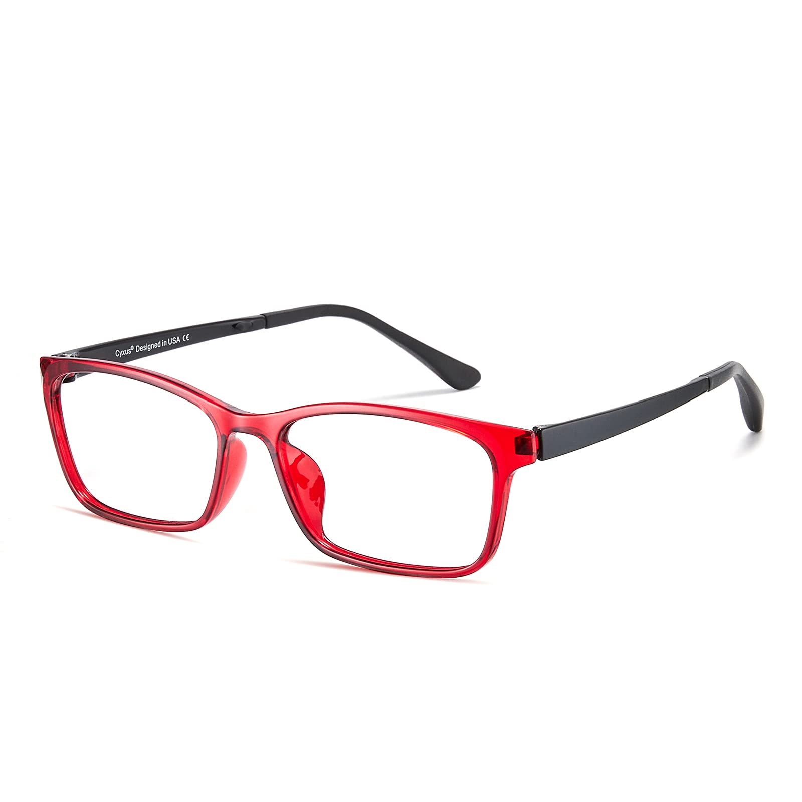 Cyxus Blue Light Glasses Computer Glasses UV Blocking GRP Square Frame Clear Lens Ultra Light Eyewear