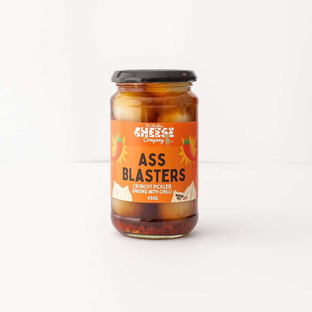 Chuckling Ass Blasters Pickled Onions (Medium heat). Sweet Pickled Onions. Pickled onions Jar. Onions. Pickle. Sweet Chill Pickled Onions. Pickled Onions For Cheeseboards.