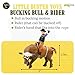 Little Buster Toys Bucking Bull with Rider – Brown | 1:16 Scale Miniature Rodeo Bull and Cowboy Figure | Perfect for Collector Ranch Displays and Festive Farm Scenes