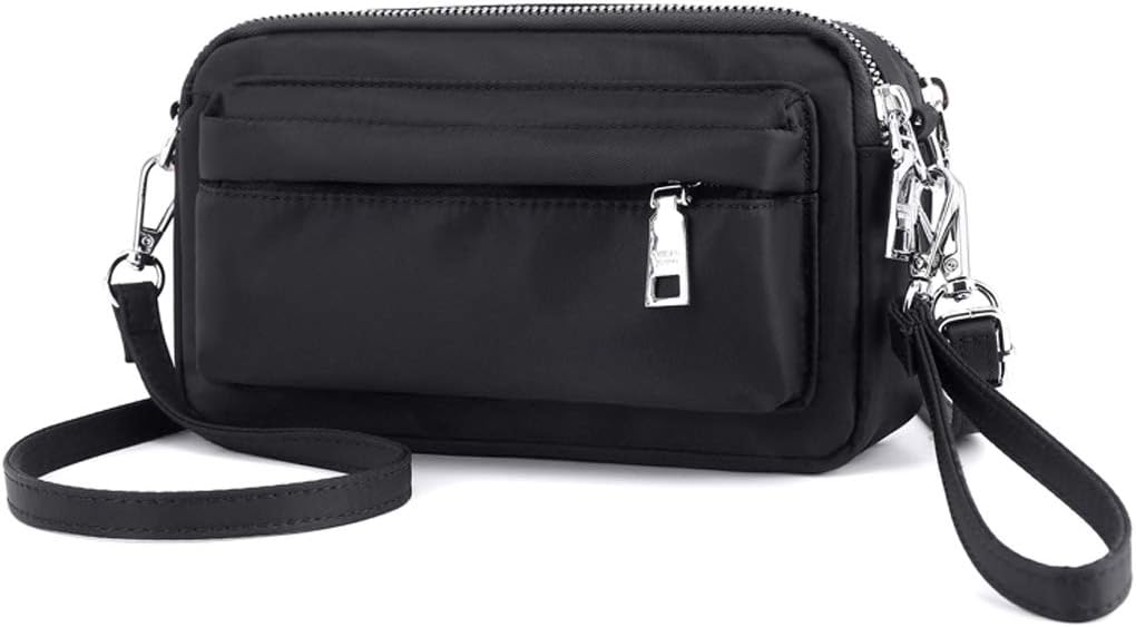 YANAIERWomen Small Crossbody Bag Water Repellent Nylon Mini Cell phone Purse Wristlet Pouch Clutch Shoulder Bags for Lady Girl