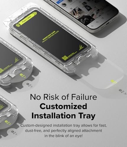 Image of Ringke for iPhone 16 Pro Screen Protector [Easy Slide Privacy, 2 Pack] | Advanced Anti-Spy Privacy Protection, Easy Installation with Alignment Tool, Case Friendly Premium 9H Hardness Tempered Glass