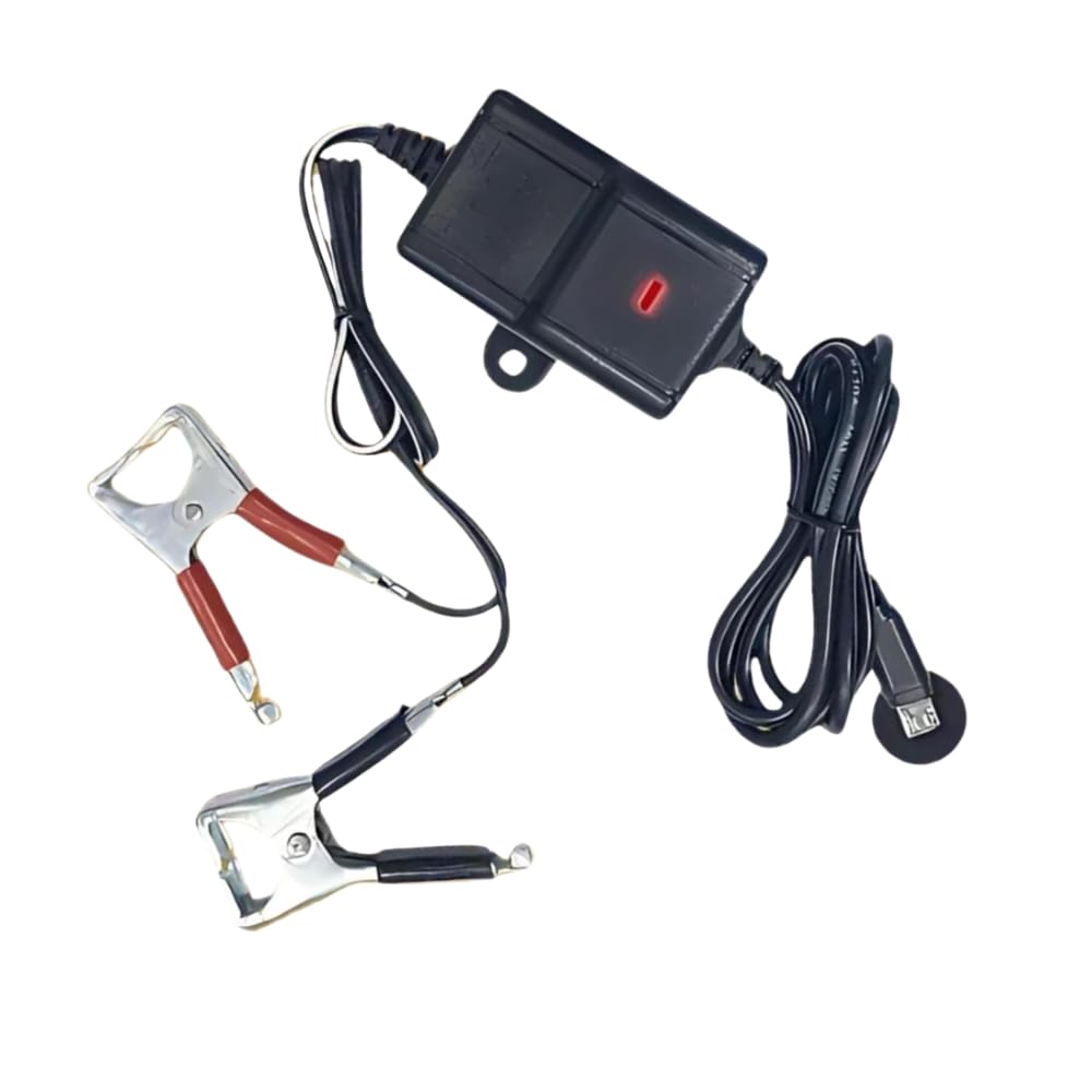 Drumstone (𝐒𝐩𝐞𝐜𝐢𝐚𝐥 𝟏𝟓 𝐘𝐞𝐚𝐫𝐬 𝐖𝐚𝐫𝐫𝐚𝐧𝐭𝐲) 12V Smart Battery Charger with USB Power Input & Heavy-Duty Alligator Clips – Fast Charging for Car, Bike, Boat, UPS, Emergency Lights,-image-44