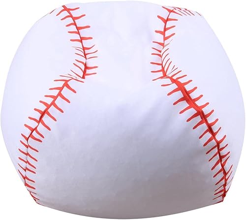 Puf de fútbol, puf de fútbol, puf de almacenamiento para niños, puf de almacenamiento de 18 pulgadas con cremallera, para juego de juguetes de felpa