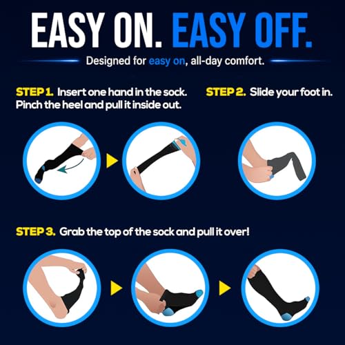 Image of SB SOX Compression Socks for Men & Women (20-30mmHg) - Best Compression Socks for Flying, Medical, Sports, Wide Calf Fit, and Daily Wear