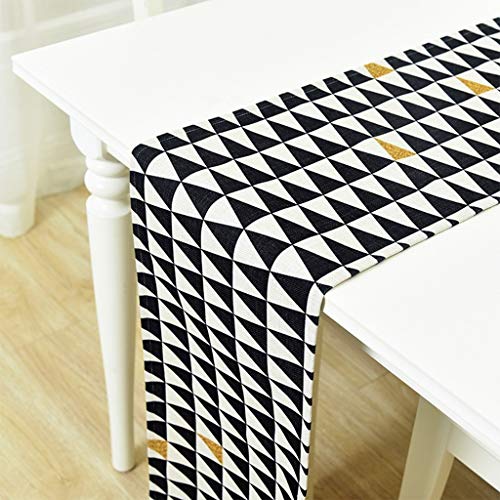 Chemin de table à la maison vêtement de table de restaurant chic motif géométrique C - 2