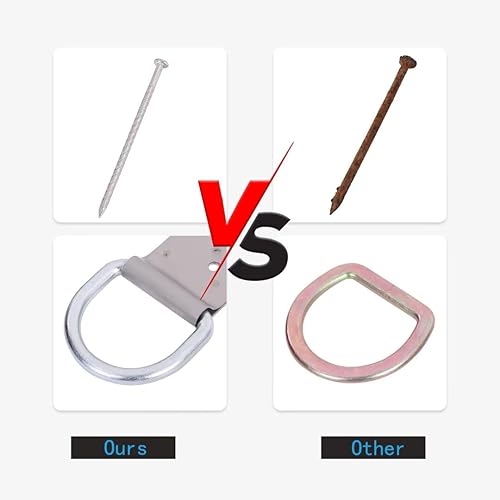 Miniatura 7 de Soporte de anclaje de techo permanente de protección contra caídas de acero, herramientas de techo ligeras de 18 pulgadas con 10 clavos SS