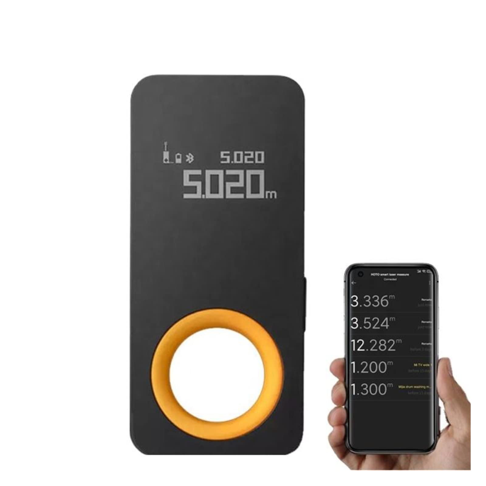 medidor de Distancia láser, Cinta métrica láser, telémetro láser Inteligente, 30M, Inteligente, Pantalla OLED, medidor de Distancia láser, conexión a la aplicación for Dibujar Medir Distancia, área y