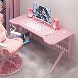 kit escritorio mesa rosa ★ Dos estilos para elegir: K rosa, superficie curva ergonómica, tablero grande. Armor pink Z, diseño de iluminación LED, lleno de atmósfera.
