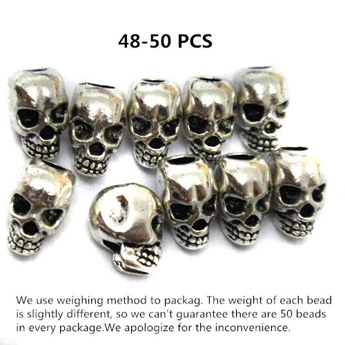 Amazon.com: QTMY 4mm Hole Macroporous Skull Metal Spacer Beads for