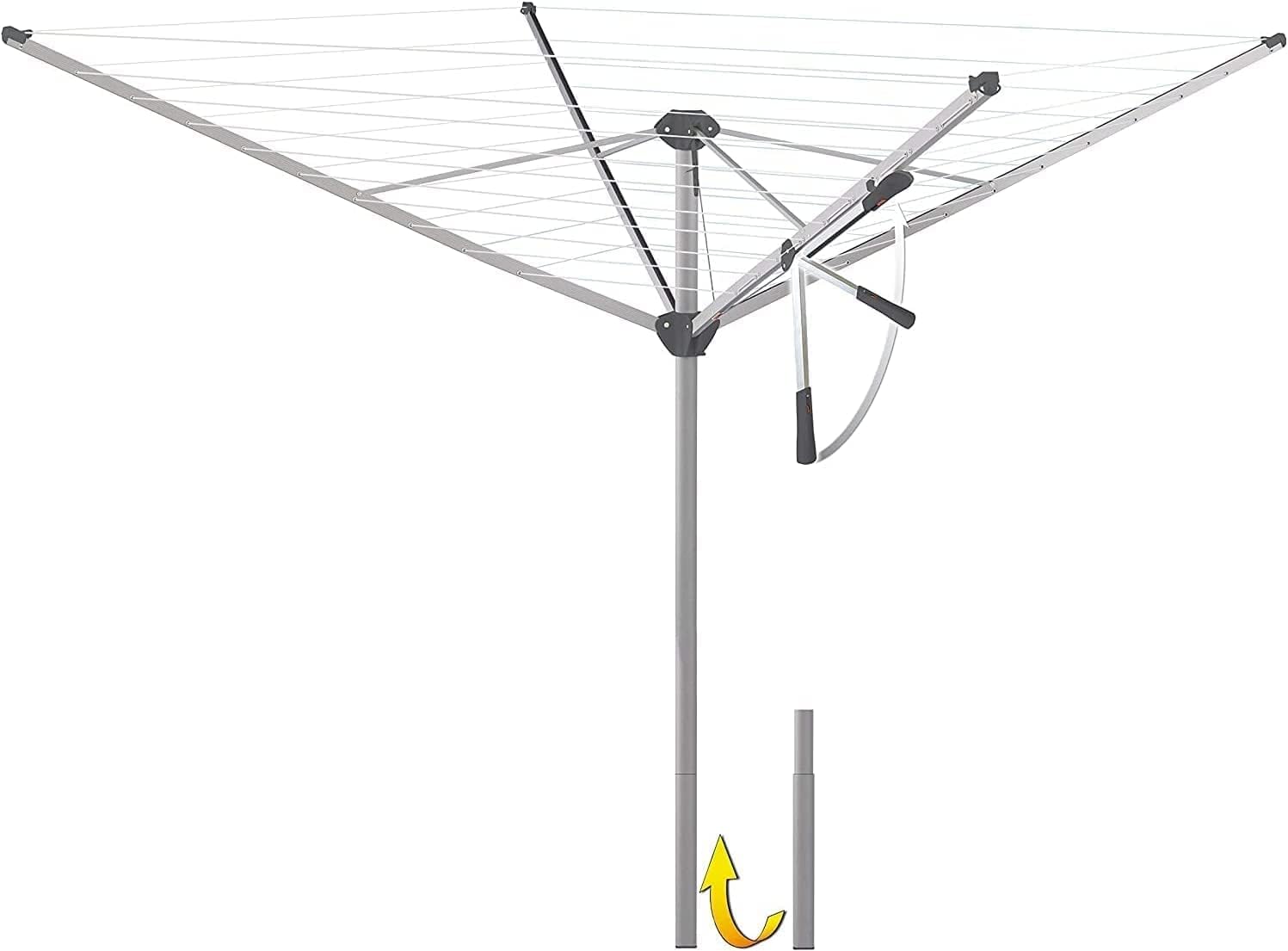JUWEL Wäschespinne Novastar 500 Compact (für ca. 4-5 Waschmaschinenfüllungen, mit Alustandrohr 50 mm, lässt Sich leicht aufspannen, Wäschetrockner) 30801