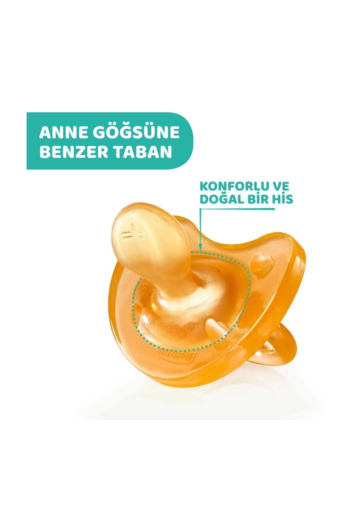 Chicco Physio Soft 00073000310000 Teat 0m+, Rubber, 1 Piece, Neutral, Orange