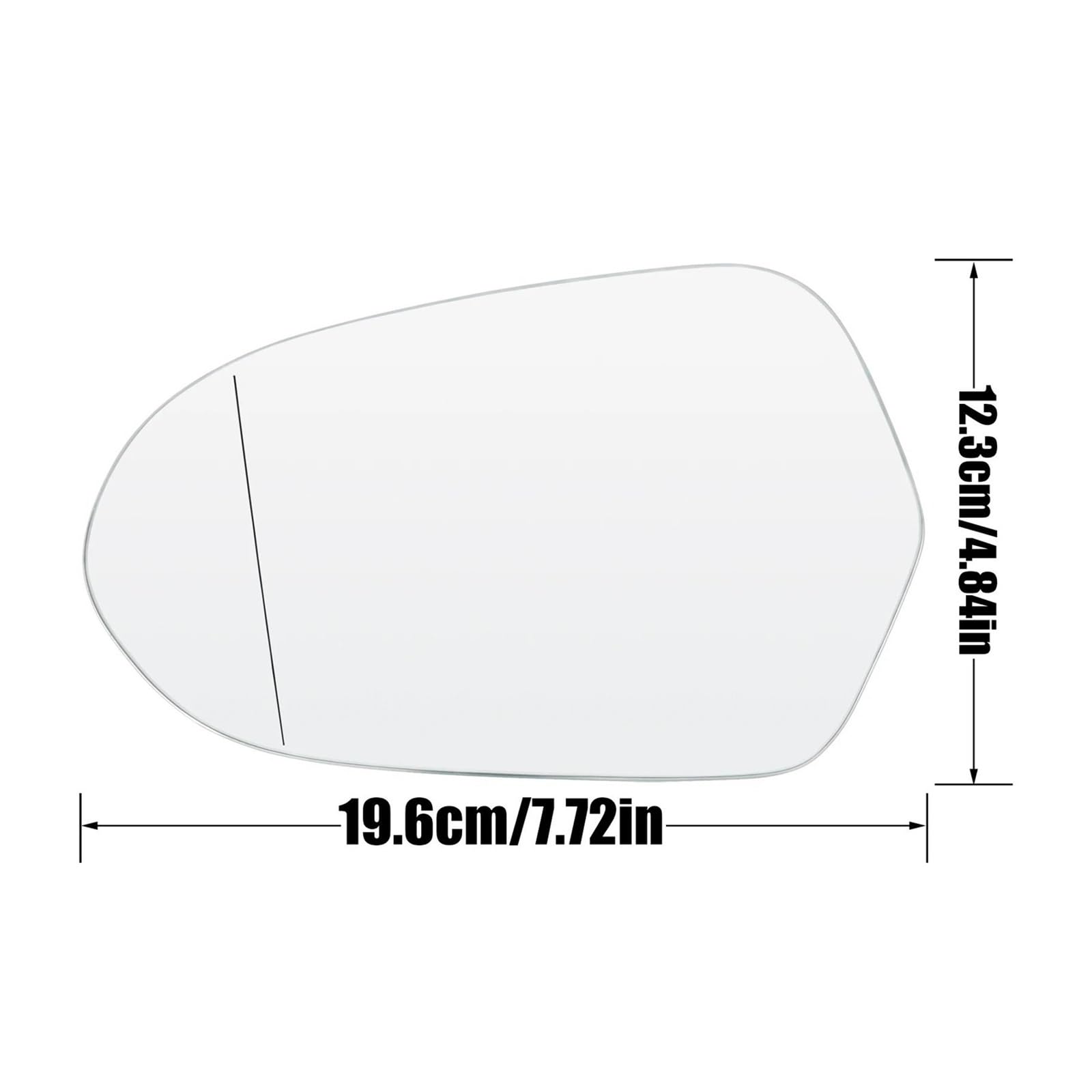 Cristal Espejo Retrovisor Espejo Retrovisor Puerta Lateral Conductor Izquierdo Y Derecho Cristal Calefactable Spiegel Glas Transparente Para Audi A6 Para Quattro S6 2012-2018 (Color : Left)