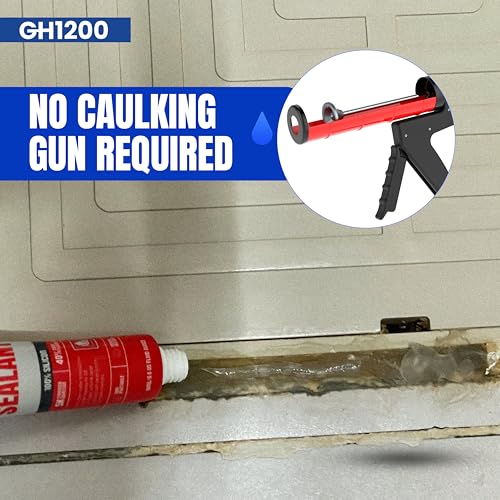 Image of GH1200 18 ML x 8 PCs Silicone Caulk Clear Silicone Sealant Waterproof, Kitchen & Bathroom Caulk - Shrink & Crack Proof - Pocket-Friendly Small Size Indoor & Outdoor Use Silicone Glue - Strong Caulking