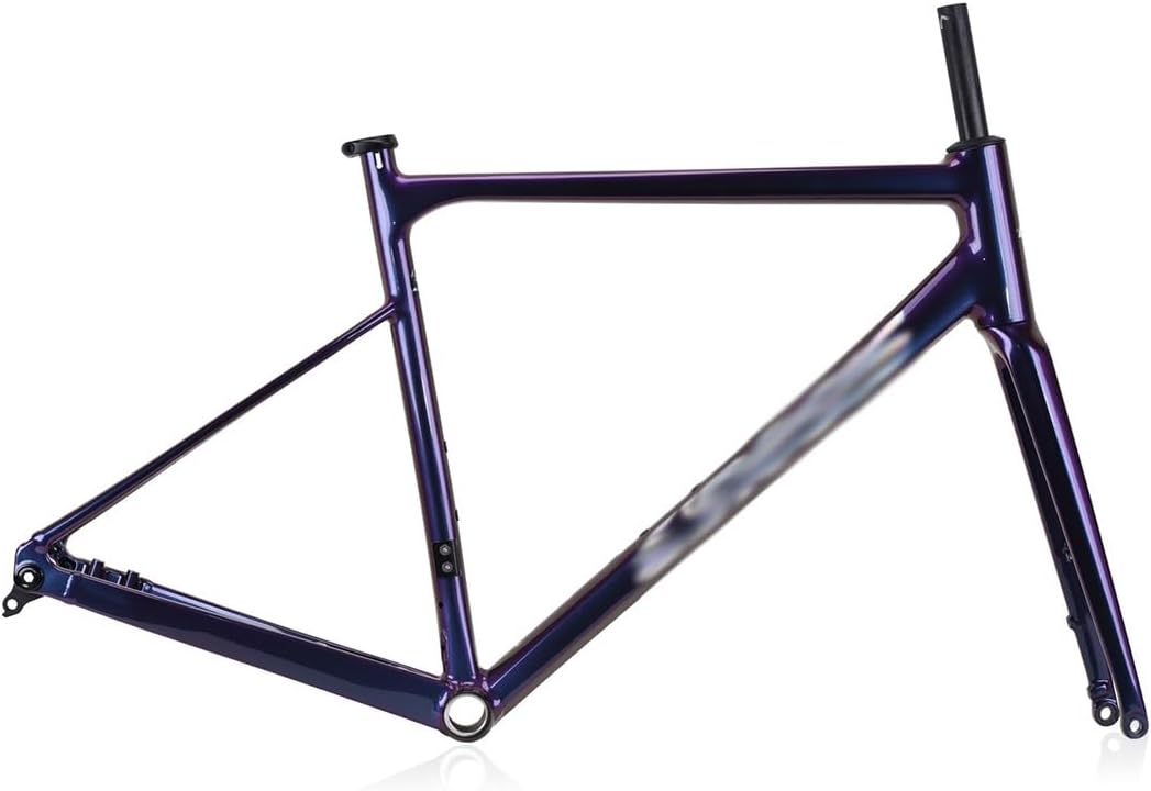 Road Bike Frameset 44/47/50/53/56cm Aluminum Alloy Disc Brake Frame 12 * 142mm Thru-Axle Frame with Carbon Fiber Fork Internal Routing BB68mm