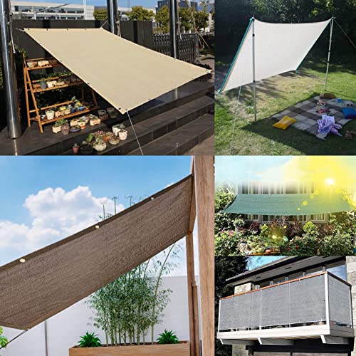 Toldo vela rectangular a prueba de viento solución de sombra transpirable con soga 3