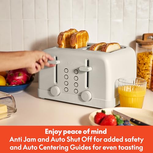 image for bella 4 Slice Toaster, 6 Setting Shade Control w Reheat, Cancel, Bagel