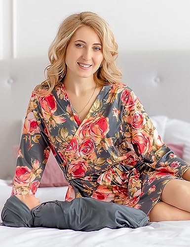 Image of Mommy and Me Robe and Swaddle Set | Maternity Robe Matching Baby Girl, Boy