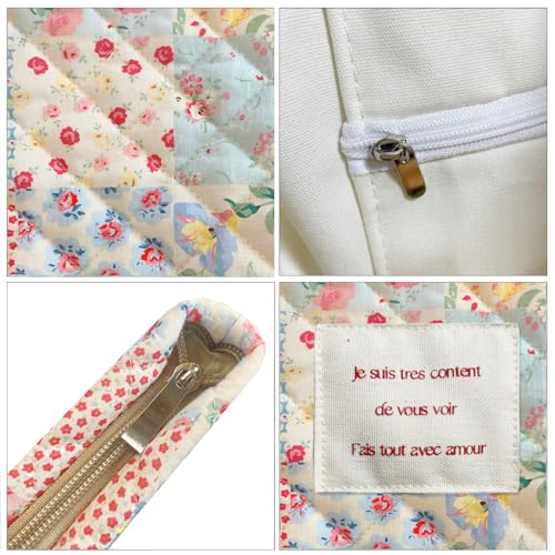 Image of Sunwel Fashion Top Zipper Floral Quilted Bag Small Tote Bag for Women