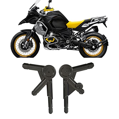 Protection Cadre Moto, Anti-Rayures Design Sportif Couvre-Cadre Fibre de Carbone 2 Pièces pour Motards Aventure Randonnée Route Voyage et Déplacements Longue Distance
