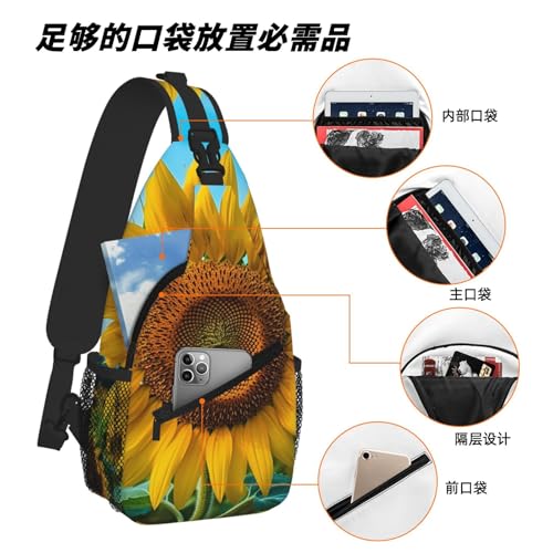 Bolso Sling para Hombre y Mujer, Bolsa de Hombro Casual miniatura 6