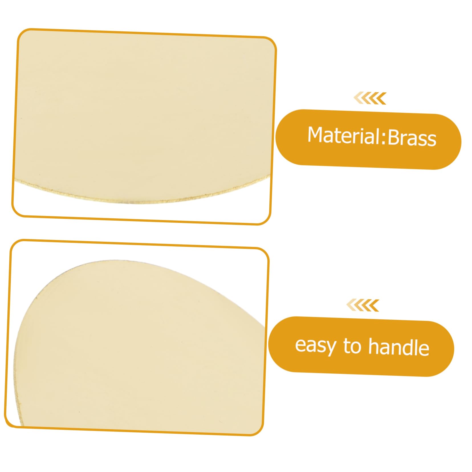 HOMOCONO 2pcs Brass Disc Jewelry Brass Plate Metal Plates for Jewelry Brass Plates for Crafts Brass Plate for Crafts Brass Plates for DIY Jewelry Brass Plate for Jewelry Golden