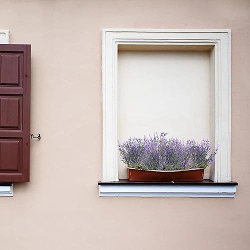 Miniatura 5 de homEdge Paleta artificial de lavanda, 6 paquetes de bouguet Aritificial resistente a los rayos UV para decoración