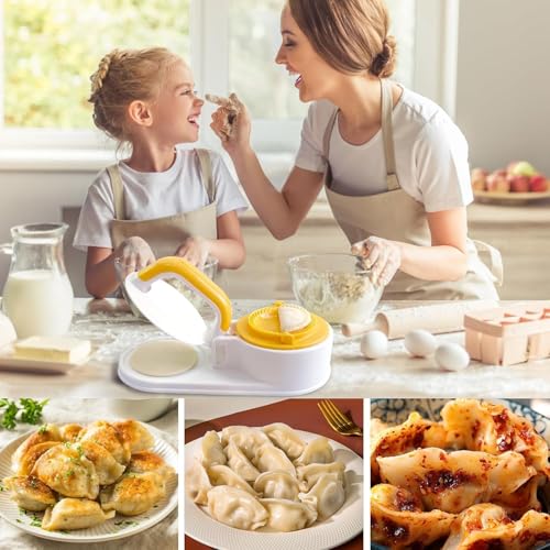 Image of Vankor 3 in 1 Momos Maker Machine, Skin Press Gujiya Mould Dumpling Maker, Momo Maker Mould Kitchen Dumpling Tool for Ghughra Kajjikayalu Karanji Puri and Samosa Maker