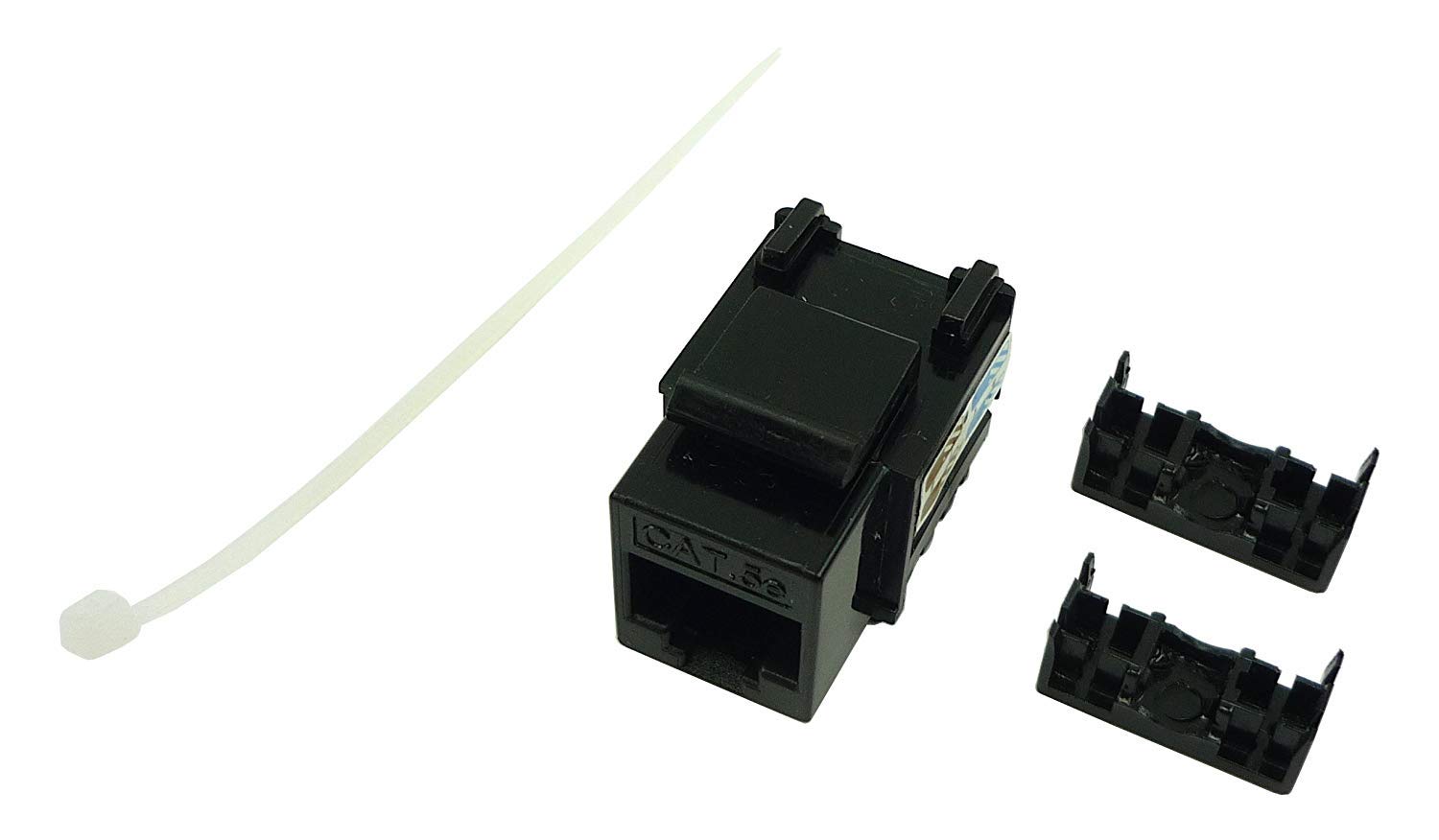 Cat5e RJ45 Modular Keystone Jack, 110 Style, Black - Box 100 …