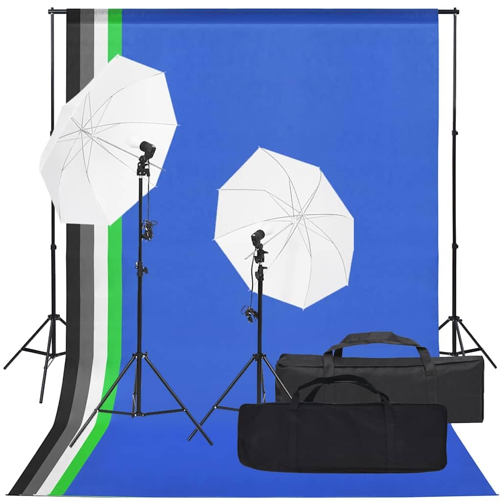 Kit de studio photo avec éclairage système de fond pour photographie de produits, prise de vue en studio et création de contenu, lumière continue LED 5500 K avec trépied et arrière-plans