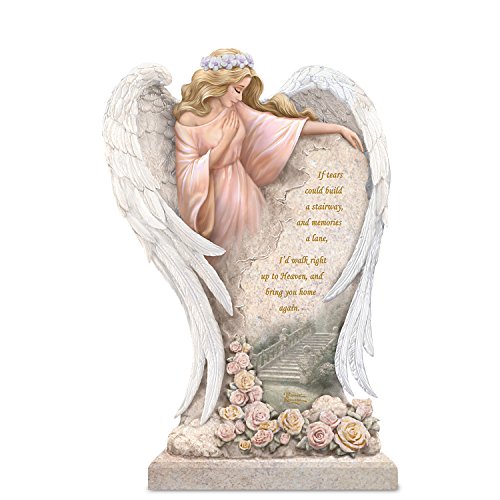 The Hamilton Collection Thomas Kinkade Guardian Angel Sculpture with Poetry and Art: Hamilton Collection