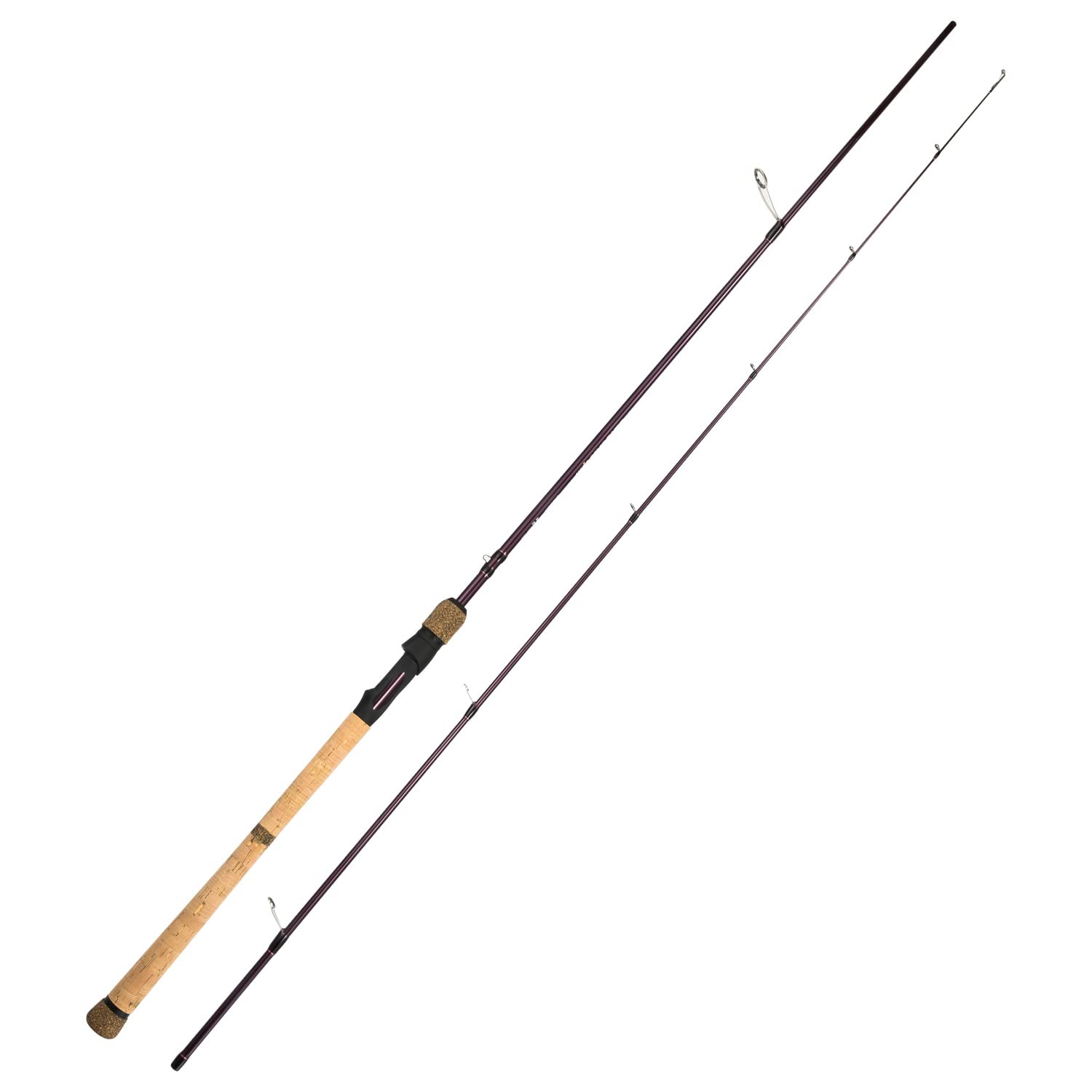 BERRYPRO Spinning Rod Lightweight Sensitive Baitcasting Rod 30 Ton Full Carbon Tournament Performance Casting Fishing Rod (6'-Spinning-MH-2pc)