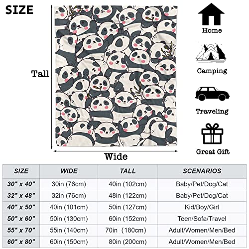 Lingqiang Panda Gift Blanket for Baby Girls Cute Soft Cartoon Plush Flannel Lovers - Image 2