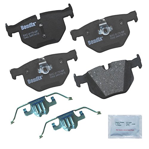 Image of Bendix Priority1 CFC1042 Ceramic Rear Brake Pads for Select Models BMW 525i, 525xi, 528i, 528i xDrive, 528xi, 530i, 530xi, 535i 535xi, X5, X6