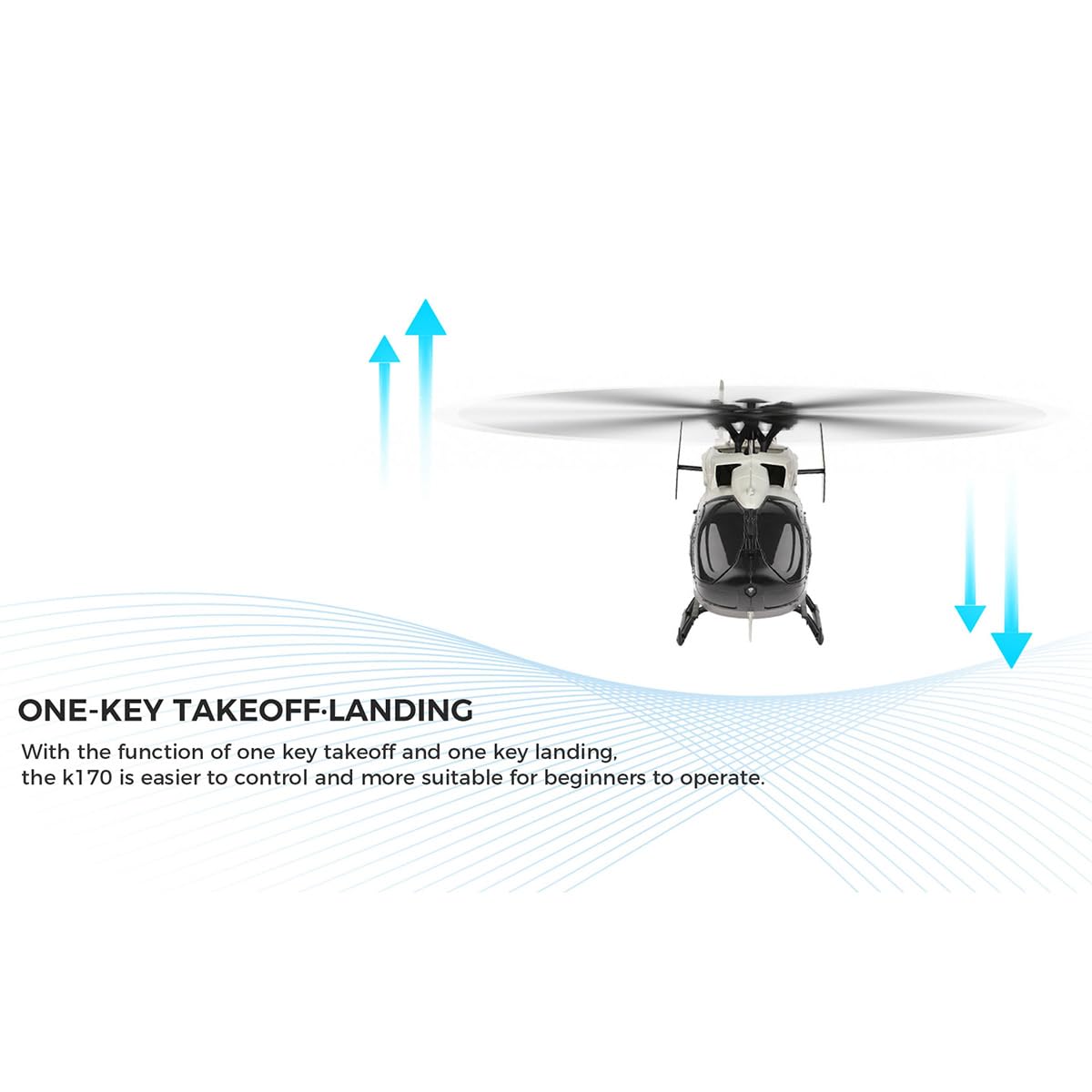 WL-K160 helikopter RC, 2,4 GHz 4CH EC-145 160-klasa Flybarless RC helikopter z silnikiem bezszczotkowym, utrzymywanie wysokości i przełączana przepustnica, realistyczny samolot dla dorosłych