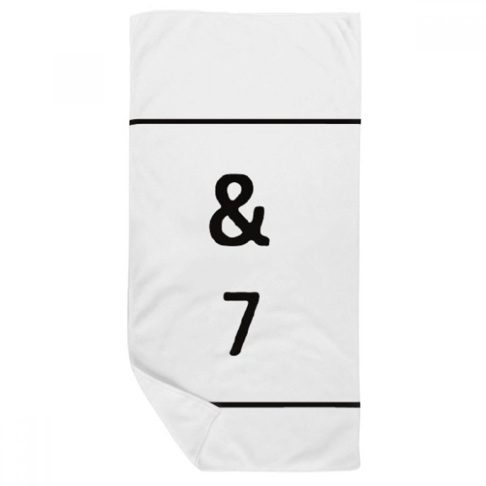 Clavier Symbole serviette de bain multicolore 35x70 cm pour la douche quotidienne