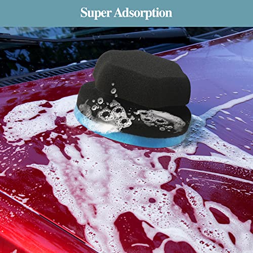 Paint Sponge Applicator Blue 1Pcs,Round Reusable Handheld Paint Sponges For Painting,Car Waxing,Wall Repairing,Kitchen Cleaning,Washable Multi-Use Paint Applicator(1 Blue) #TOP4