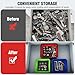 GOOACC 3 Pcs Square Collapsible Magnetic Parts Tray Set Multiple Colors Silicone Foldable Tool Trays Organizer for Screws Bolts Nuts Pins Washers and Other Small Metal Parts Double Sided Magnet Base