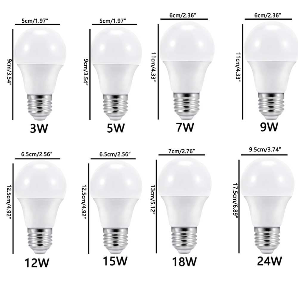 Paquete de 10 Bombillas LED E27 de 24 W, Equivalente a incandescentes de 150 W, luz Blanca 6000 K 2400 LM E27, no Regulable, lámpara de Ahorro de energía con ángulo de Haz de 180° para Tienda