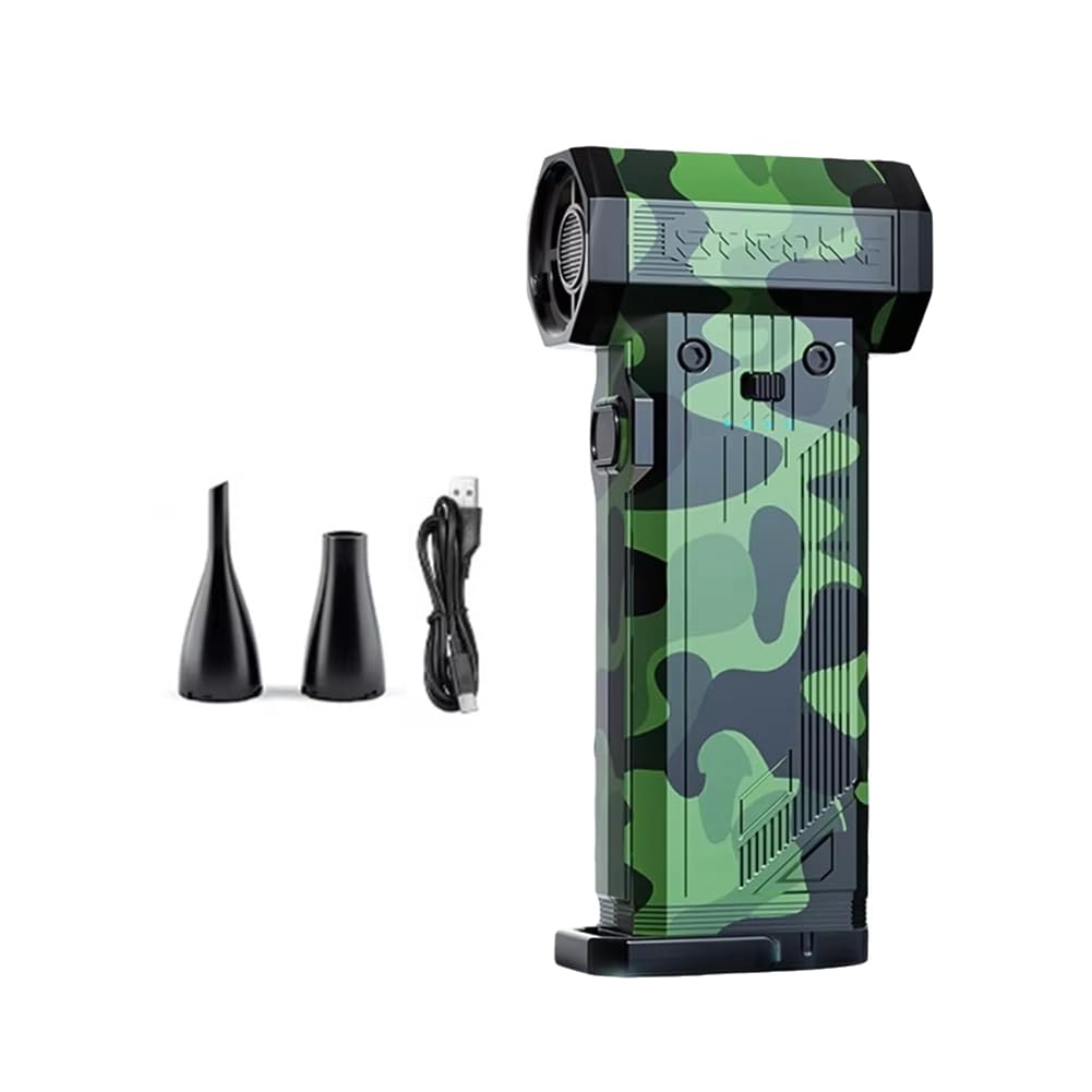 Souffleur d'air turbo 130 000 tr/min avec moteur sans balais et batterie 8000 mAh portable camouflage