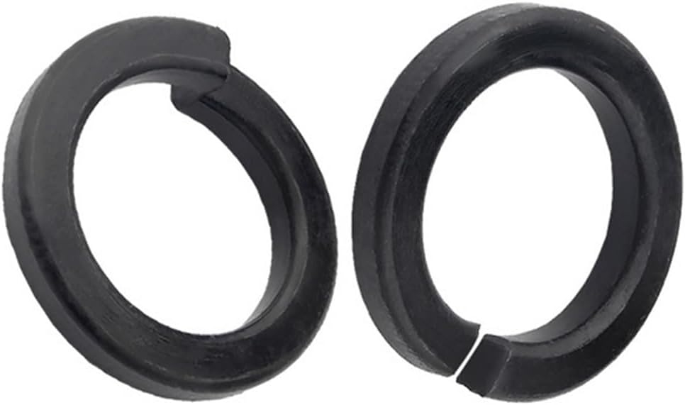 CREAP Black Steel Shells Pad Spring Split Lock Washer Open Elastic Gasket M2 M3 M4 M5 M6 M8 M10 M12(M2 (100pcs))