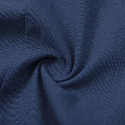 Linen Pants Women 2025 Summer Beach Lounge Palazzo Trousers Loose Elastic Plus Size Drawstring with Pockets Pants 6