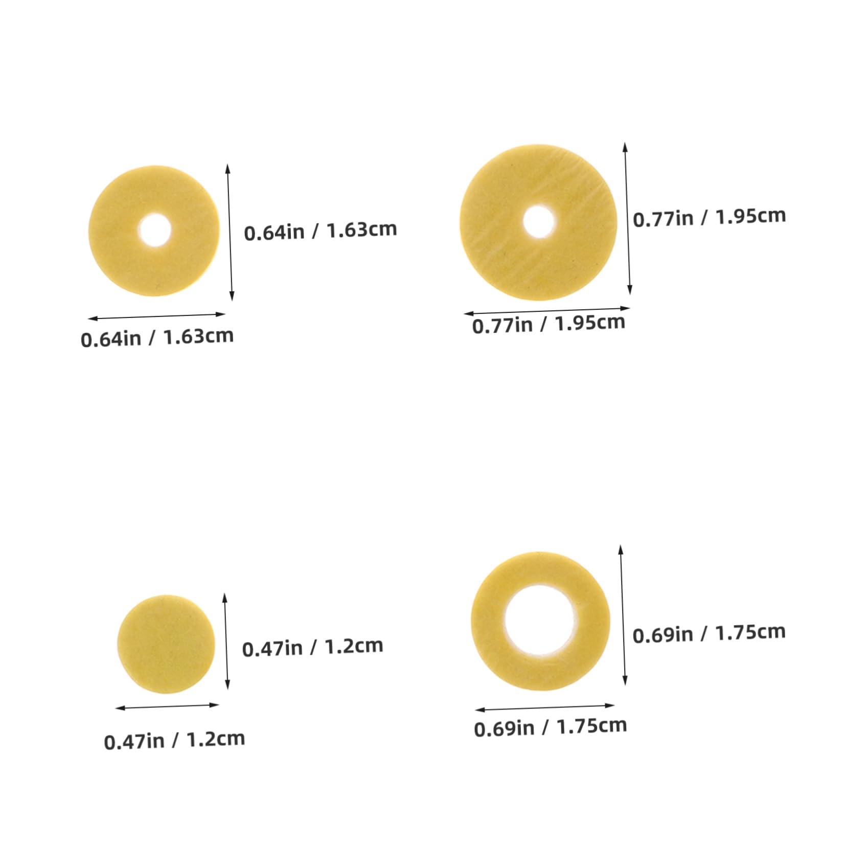 CIMAXIC 16-hole Flute Gasket Replacement Parts for Flutes Nonslip Key Hole Accessories