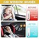 4pcs Sonnenschutz Auto Baby Autoscheiben Sonnenschutz Kinder Fenstersocken Auto UV Anti Voitures Moustiquaire Sonnenschutz Auto Dehnbar Universal Auto Fliegengitter Insektenschutz Auto für 98% Autos