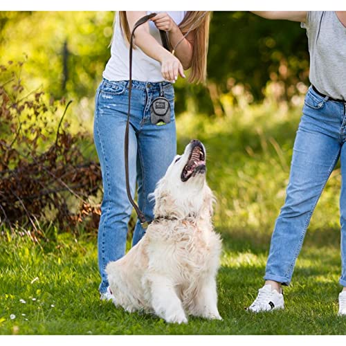 FuninCrea Leckerli Tasche Hunde, Futterbeutel Hundetraining mit Integriertem Kotbeutel-Spender Leckerli Tasche Hunde zum Umhängen für Reisen Outdoor-Training (Grau)