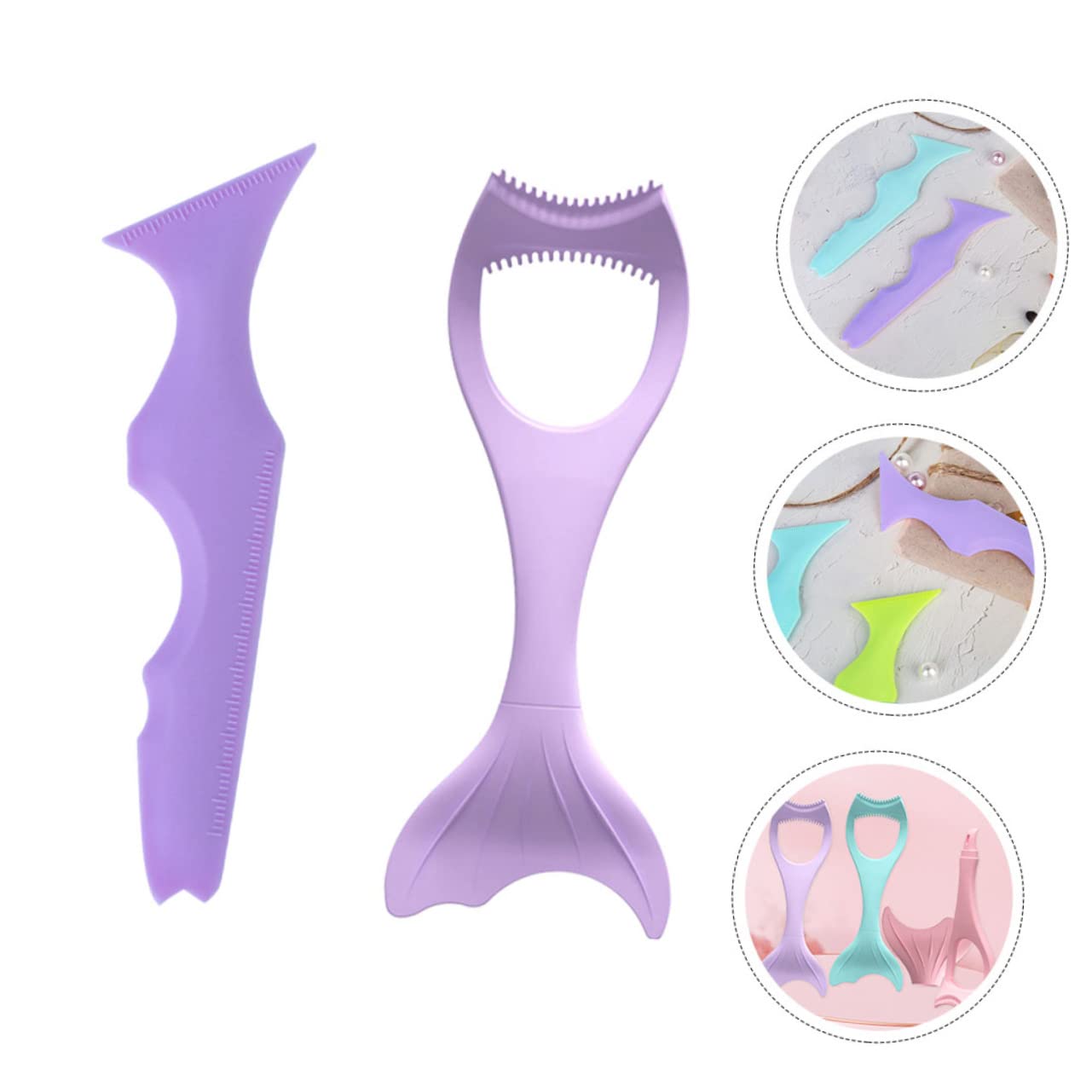 Healeved 10 Pièces Mascara Maquillage Maquillage Eye-Liner Applicateur Eye-Liner Garde Eye-Liner Pochoirs Eye-Liner Maquillage Outil Cils Kits Masque Pour Les Yeux Chauffant Chauffage