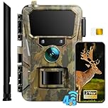 CEYOMUR 4G LTE Cellular Wildlife Camera with SIM Card, 2K Trail Camera Sends Pictures to Phone, Garden Camera with Night Vision Motion Activation, 0.1s Trigger, Cloud/TF Storage, IP66 Waterproof