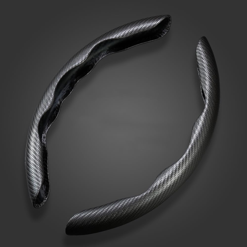 EXCTLOE Steering Wheel Cover for Mercedes Benz S-Class Coupé/Cabriolet C217/A217/C140/C126 with Micro-Contoured Surface to Relieve Driving Fatigue,Black-Two-stage