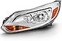 ACANII - For [Halogen Model] 2012 2013 2014 Ford Focus w/Chrome Trim Headlight Headlamp OE Style Assembly Driver Side