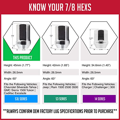 image for Wheel Accessories Parts 24 Pcs M14x1.5 14x1.5 OEM Style Lug Nuts GM 95
